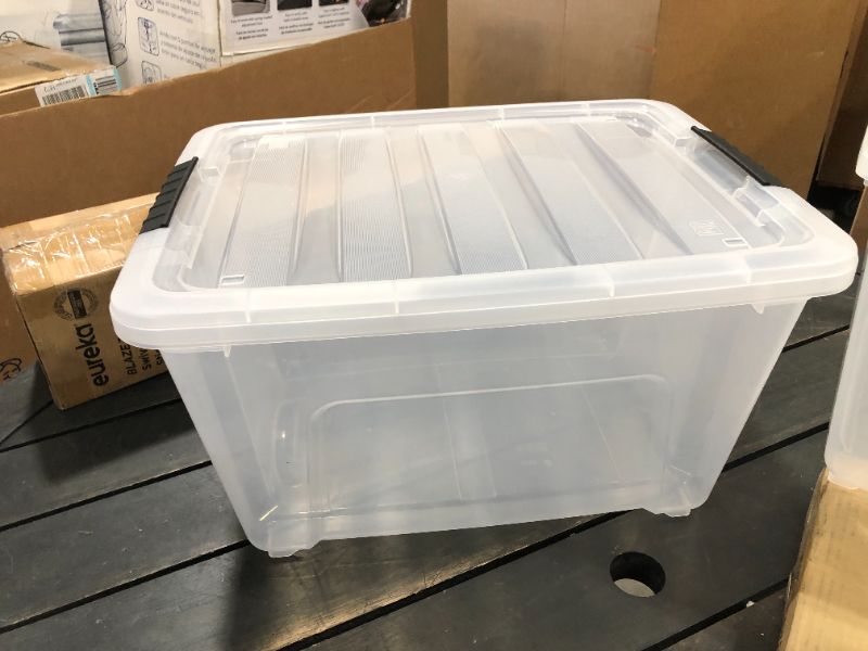 Photo 1 of Plastic Storage Bin With Lid 