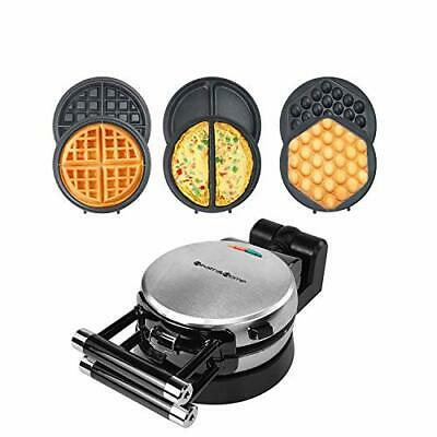 Photo 1 of Health and Home 3-in-1 Waffle Maker, Omelet Maker, Egg Waffle Maker, 3 Removable
