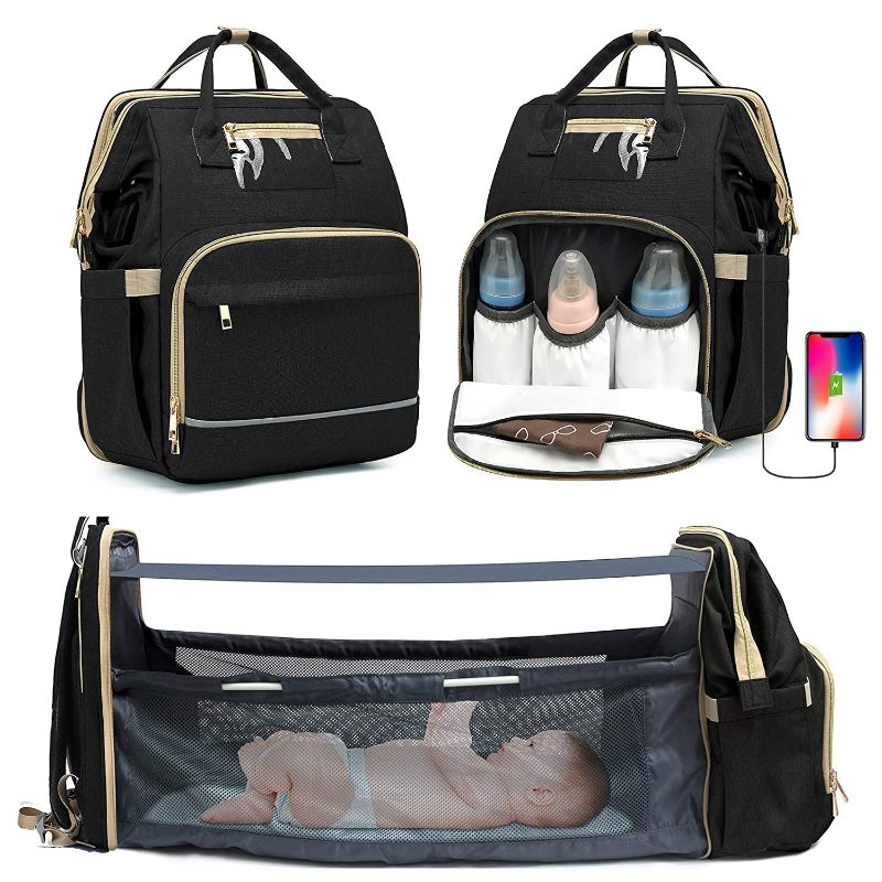 Photo 1 of Diaper Bag Backpack with Changing Station, Foldable Baby Backpack