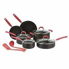 Photo 1 of Basics Hard Anodized Non-Stick 12-Piece Cookware Set Red - Pots Pans and Uten... See original listing
