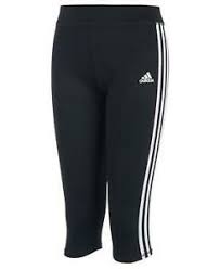 Photo 2 of adidas Big Girls Mid Rise Capri Leggings-- szie medium(10/12)