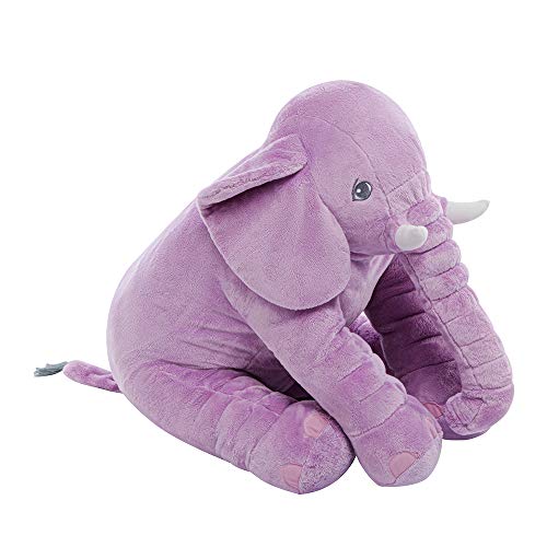 Photo 1 of 24inch LApapaye Stuffed Elephant Plush Animal Toy Stuffed Animal (Purple)
