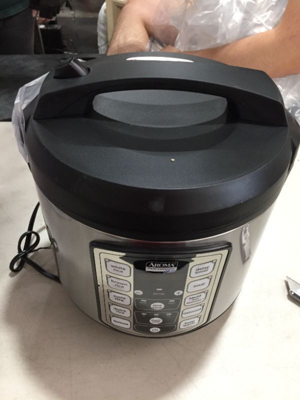 Photo 2 of Aroma Professional Plus ARC-5000SB 20-Cup (Cooked) Digital Rice Cooker, Food Steamer, Slow Cooker, Stainless Exterior/Nonstick Pot