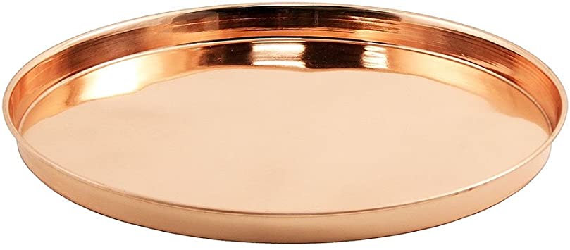 Photo 1 of 12 inch Copper Round Tray, 12-inch