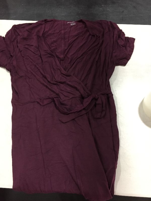 Photo 1 of Amazon Essentials Women's Cap-Sleeve Faux-wrap Dress Medium 