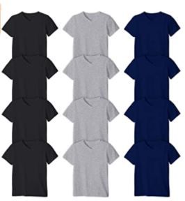 Photo 1 of Andrew Scott Boys'12 Pack V Neck T Shirt Cotton Color Undershirts - Bonus Pack of 12 2-3T