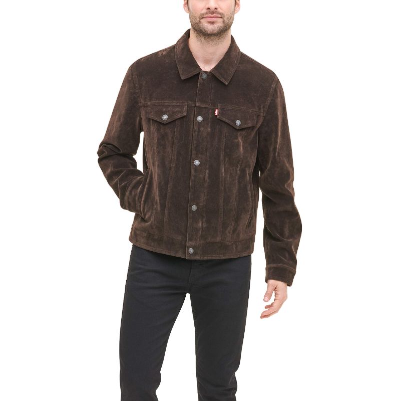 Photo 1 of Levi's Men's Faux Leather Classic Trucker Jacket Small 