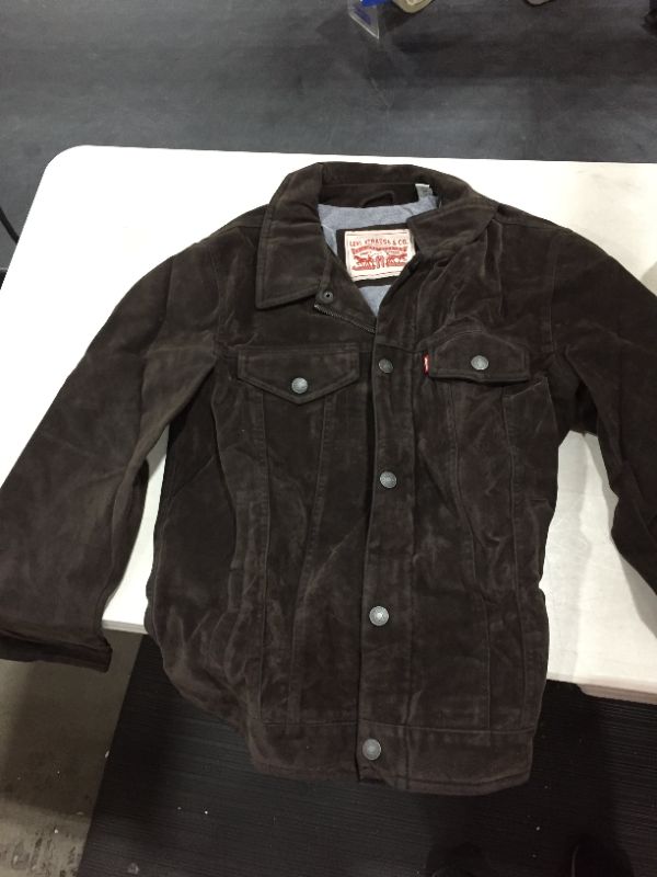 Photo 1 of Levi's Men's Faux Leather Classic Trucker Jacket Small 