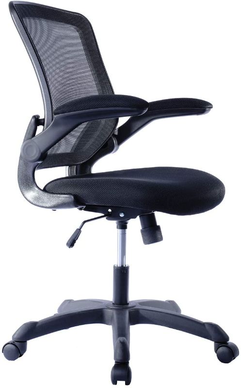 Photo 1 of Mesh Task Office Chair with Flip Up Arms. Color: Black