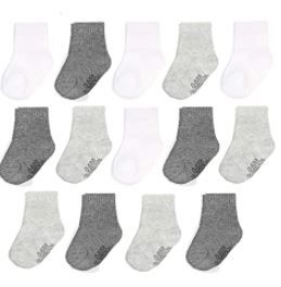Photo 1 of Fruit of the Loom Baby 14-Pack Grow & Fit Flex Zones Cotton Stretch Socks - Unisex, Girls, Boys - 6-12 mo