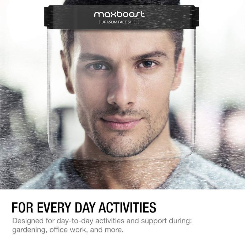 Photo 1 of 39 Pack Maxboost Protective Face Shield - 9 Pack Adult Size, DuraSlim Series