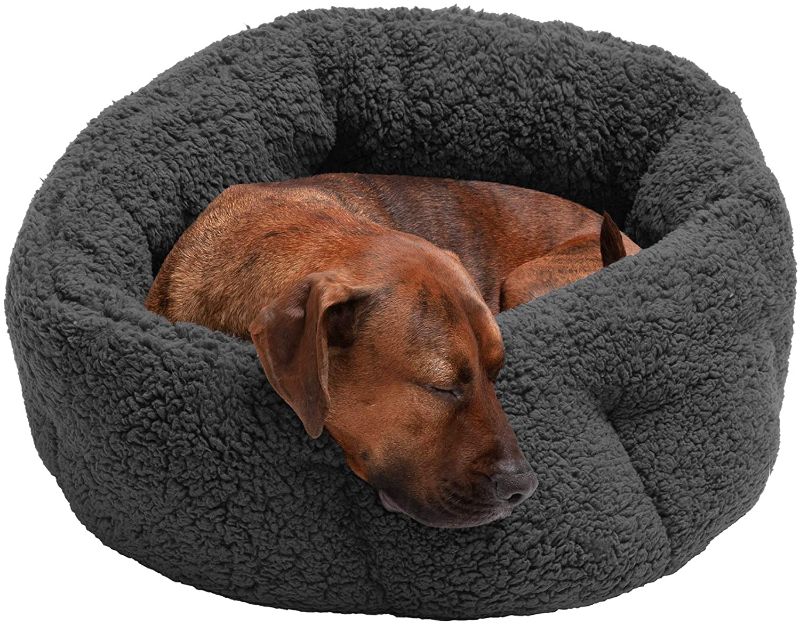 Photo 1 of Furhaven Cozy Pet Beds for Small, Medium, and Large Dogs and Cats - Ultra Calming Plush Donut Bed, Beanbag Style Ball Bed, Travel Dog Bed, and More
