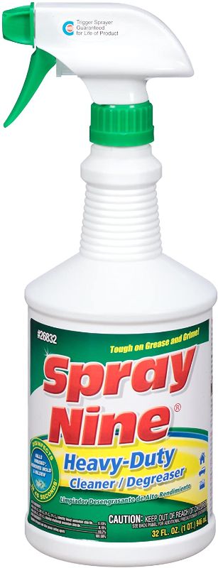 Photo 1 of Spray Nine 26832 Heavy Duty Cleaner/Degreaser and Disinfectant, 32 oz.,White
