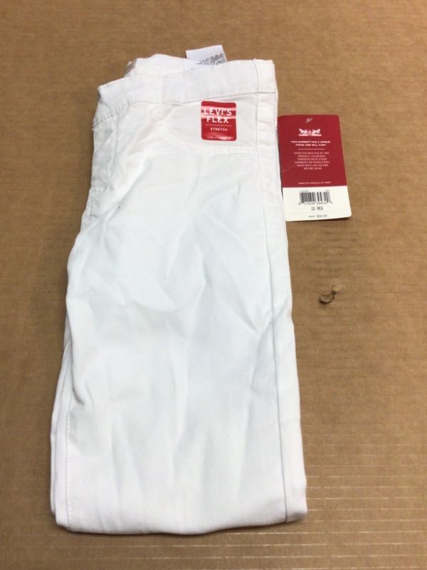 Photo 1 of GIRLS LEVI'S PULL ON JEGGINGS-STRETCH-LEVI'S FLEX STRETCH- WHITE- SIZE 12 REG. SUPER SKINNY FROM HIP TO ANKLE
