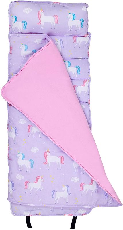 Photo 1 of Wildkin Original Nap Mat with Pillow for Toddler Boys and Girls, Measures 50 x 20 x 1.5 Inches, Ideal for Daycare and Preschool, Mom's Choice Award Winner, BPA-Free, Olive Kids (Unicorn)
