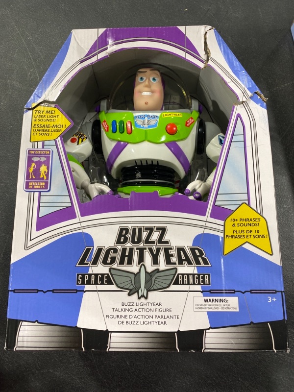 Photo 3 of Disney Buzz Lightyear Interactive Talking Action Figure - 12 Inches
