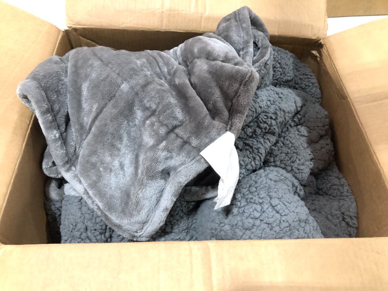 Photo 1 of 48 X 72 INCHES WEIGHTED BLANKET, GREY, 15 LBS