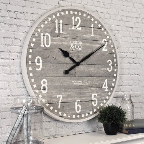 Photo 1 of FirsTime Co. 20 Arlo Gray Wall Clock, Light