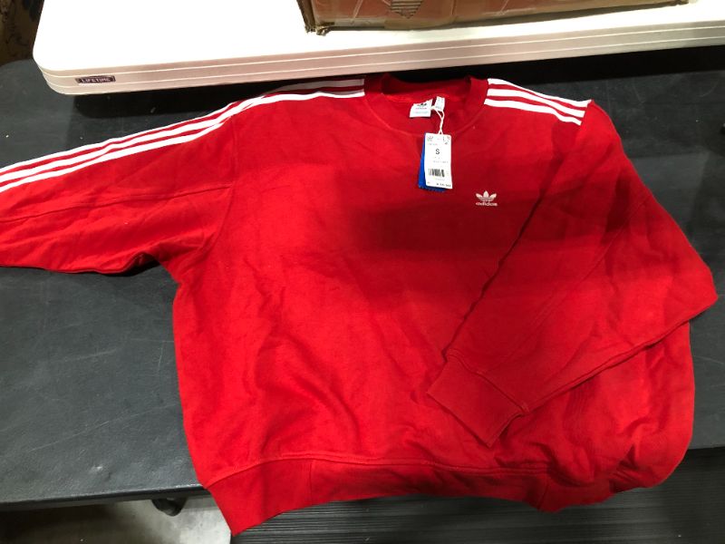 Photo 2 of adidas Originals Oversized Sweatshirt, RED, SIZE S