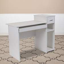 Photo 1 of Flash Furniture Highland Park 42-in White Modern/Contemporary Computer Desk