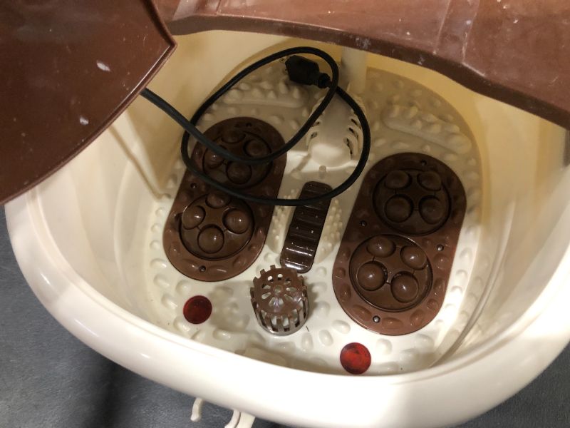 Photo 2 of Foot Spa Bath Massager with Heat,16 Pedicure Spa Motorized Shiatsu Roller Massage Feet, Frequency Conversion, O2 Bubbles, Adjustable Time & Temperature,LED Display
