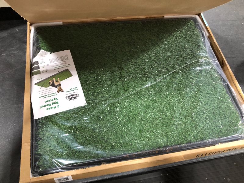 Photo 2 of Artificial Grass Puppy Pad for Dogs and Small Pets – Portable Training Pad with Tray – Dog Housebreaking Supplies by PETMAKER