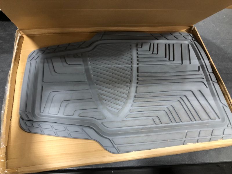 Photo 1 of Amazon Basics 4-Piece All-Season Odorless Thick Premium Rubber Floor Mat for Cars