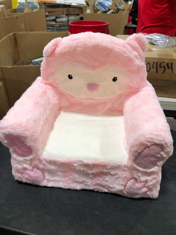 Photo 2 of Animal Adventure | Sweet Seats | Pink Bear Children's Plush Chair ,Large/14" x 19" x 20"
