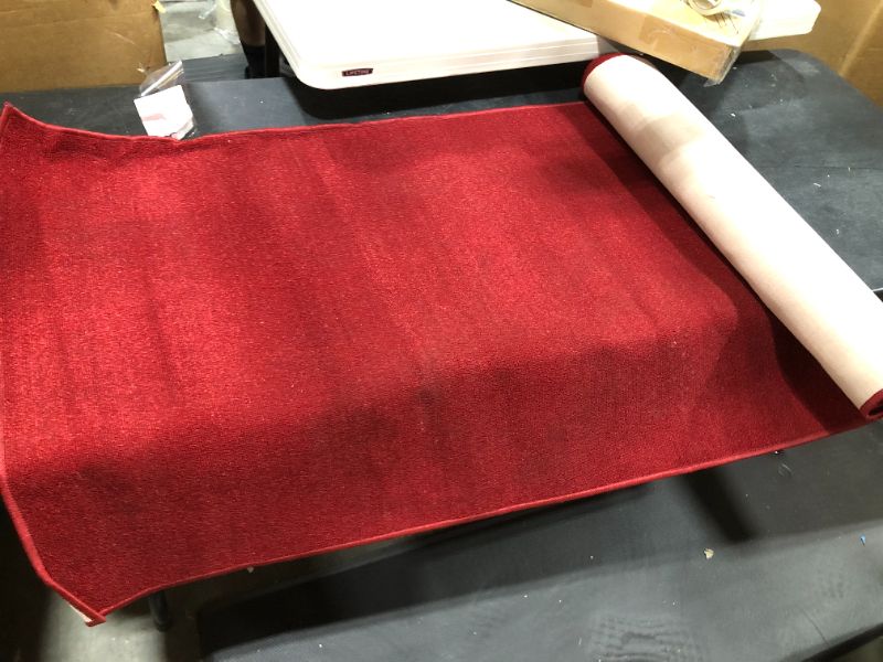 Photo 1 of 32 INCH LONG RED RUG