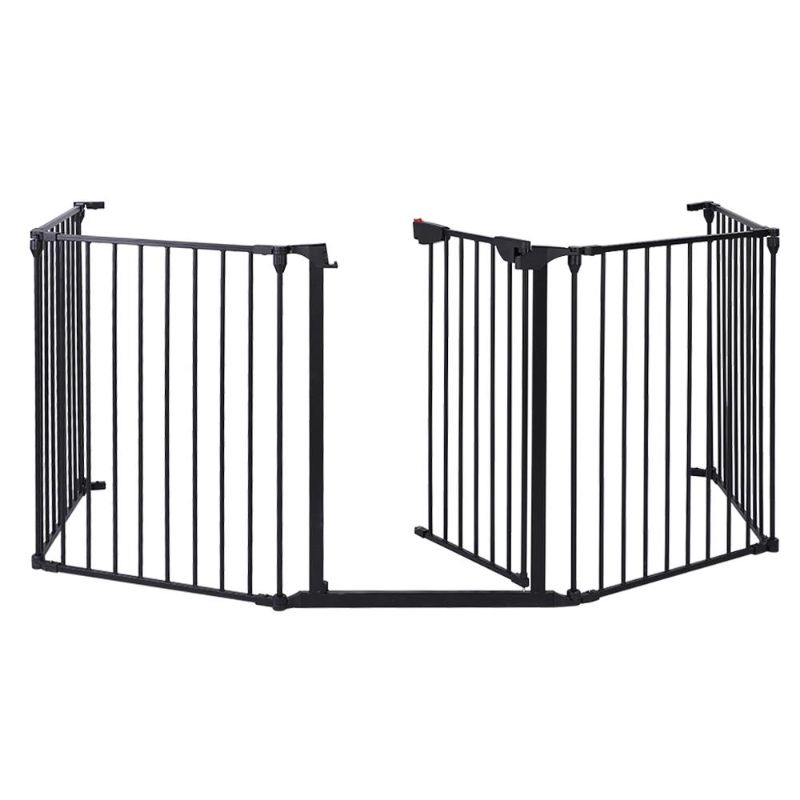 Photo 1 of 5 PCS Upgraded Installed Fireplace Safety Fence Baby GateFence BBQ Pet Metal Fire Gate