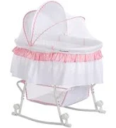 Photo 1 of Dream on Me Lacy Portable 2in1 Bassinet and Cradle  PinkWhite