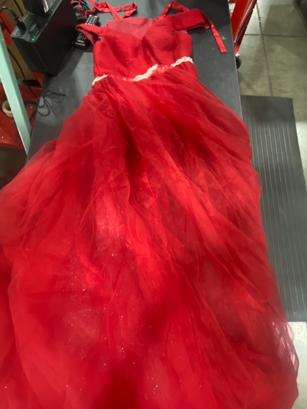 Photo 1 of Glittery red wedding dress, Size 6