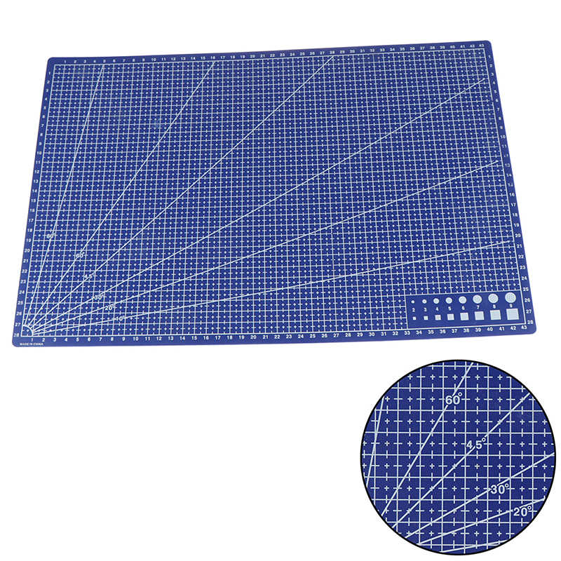 Photo 1 of A3 Cutting Board blue Patchwork Cut Pad Cutting Mat Manual DIY Tool Paper cutting Sealing Carpentry pad Art paper Cutting Mat
