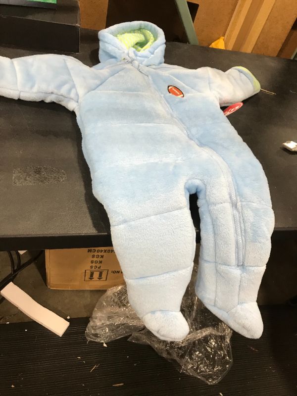 Photo 1 of Newborn & Kids Blue hooded onesies with mittens (24M)