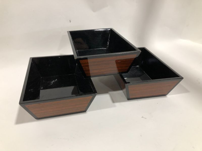 Photo 1 of 3 PACK OF WOOD TRAYS 6 X 9 INCHES