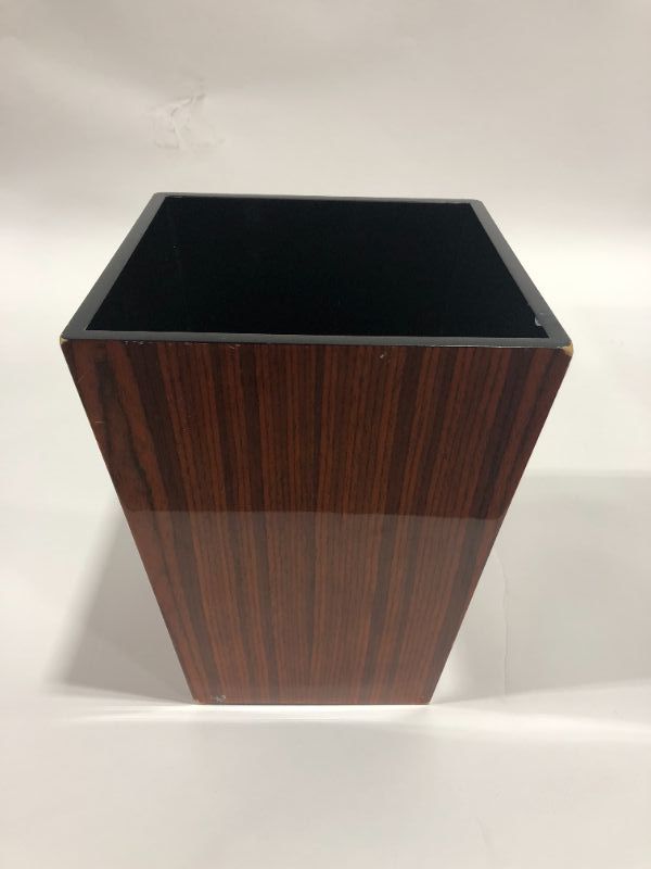 Photo 1 of 3 PACK DARK WOOD TRASH CAN 12H x 9W INCHES