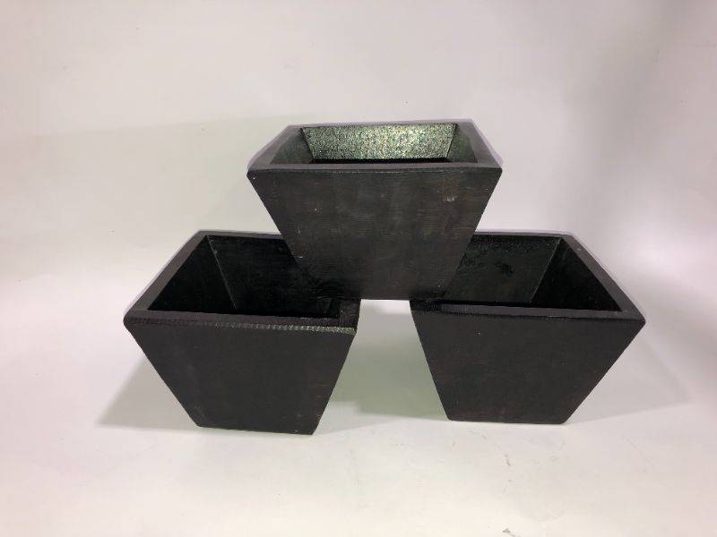 Photo 1 of 3 PACK 7inch x 7inch x 45inch Wood Black Table Holder