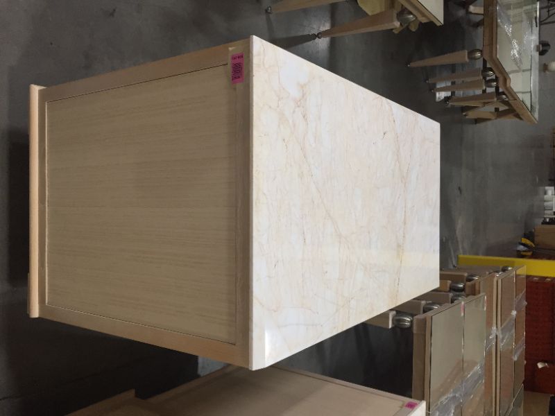 Photo 1 of 3 DRAWER WOODEN DRESSER H33 INCH W47 INCH L25 INCH DRESSER WITH MINI FRIDGE STORAGE