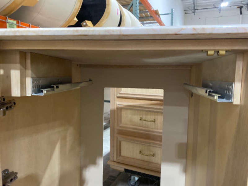 Photo 1 of 3 DRAWER WOODEN DRESSER H33 INCH W47 INCH L25 INCH DRESSER WITH MINI FRIDGE STORAGE