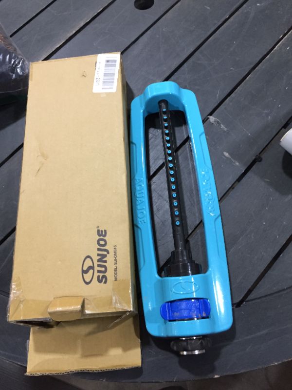 Photo 2 of Aqua Joe SJI-OMS16 Indestructible Metal Base Oscillating Sprinkler with Adjustable Spray