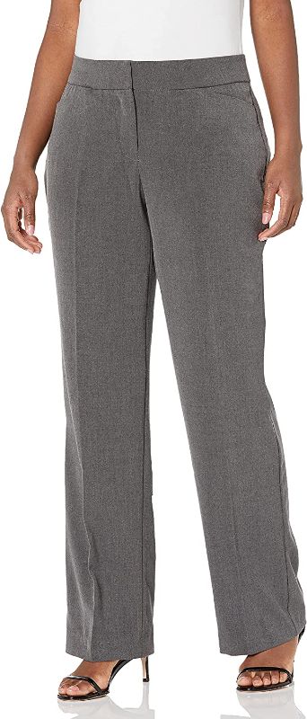 Photo 1 of Briggs York Women's Bistretch Tummy Straight Leg Pant Heather Gray Size: 16