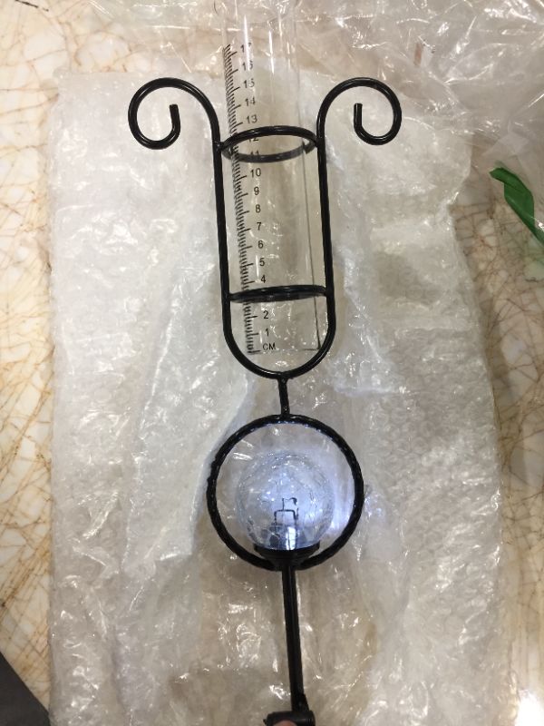 Photo 1 of 18.4" H Metal Rain Gauge - Evergreen