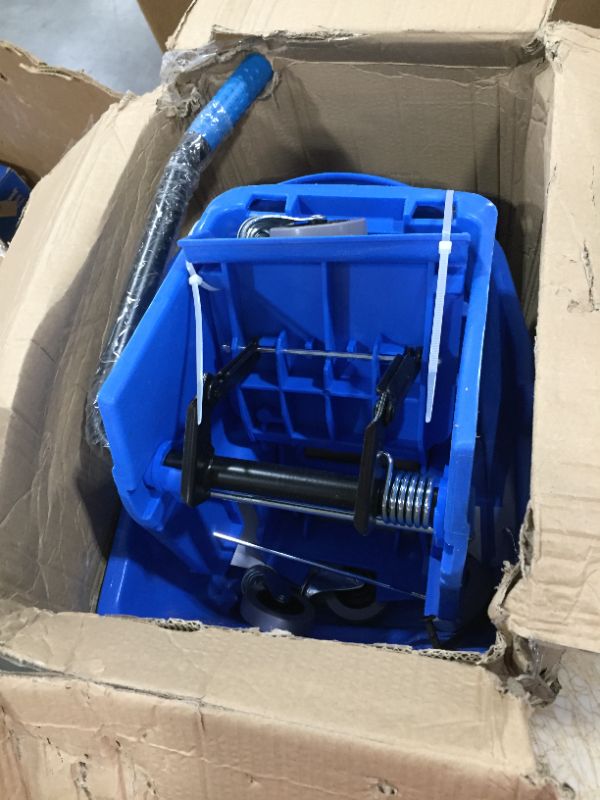 Photo 2 of Carlisle 26 Qt. Blue Mop Bucket/Wringer Combo