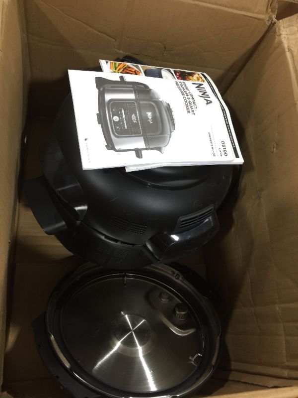 Photo 1 of Ninja OS101 Foodi 9-in-1 Pressure Cooker and Air Fryer with Nesting Broil Rack, 5 Quart, Stainless Steel