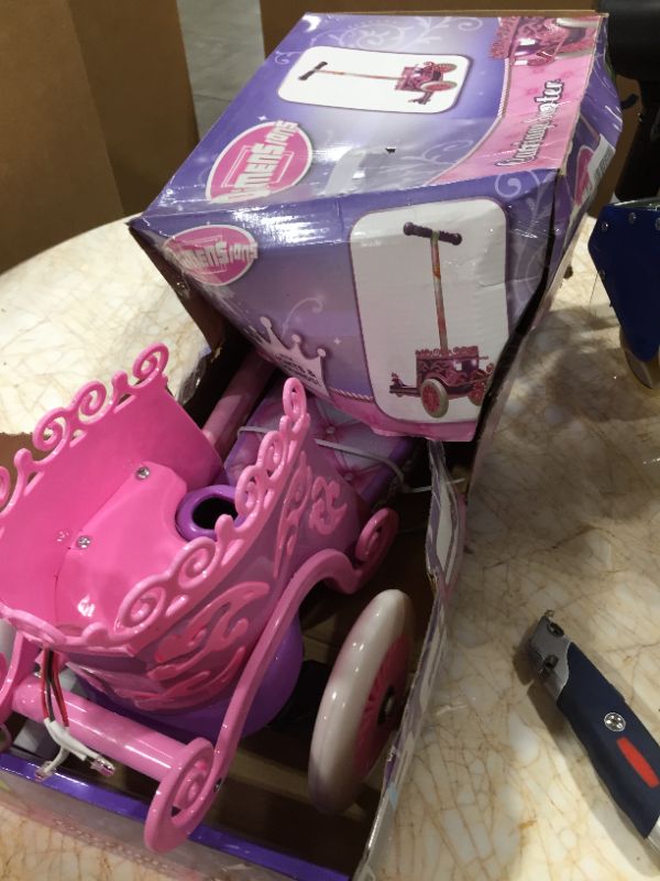 Photo 2 of Dimensions 3D Princess Carriage Scooter with 3 wheels and tilt to turn, for Ages 3+