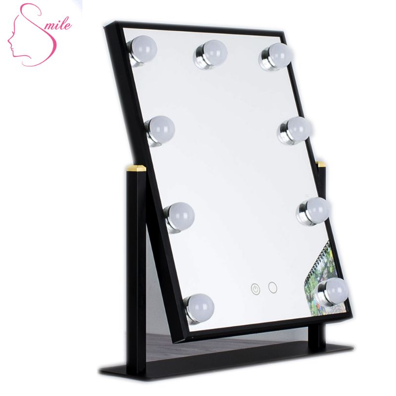 Photo 1 of Alibaba wholesale makeup Hollywood style bulbs LED mirror vanity makeup mirror with 9 lights