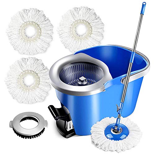 Photo 1 of 360 Spin Mop and Bucket Set with 3 Microfiber Mop Pads Self-Wringing Cleaning ,Mop and Bucket System with Wringer for Floor Cleaning Masthome
