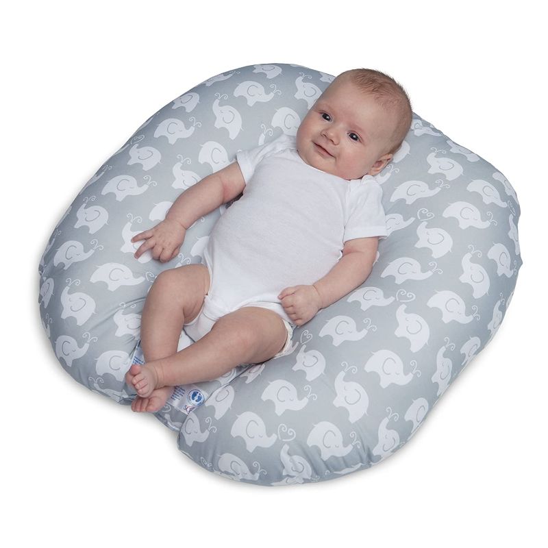 Photo 1 of Boppy Newborn Lounger, Elephant Love Gray
