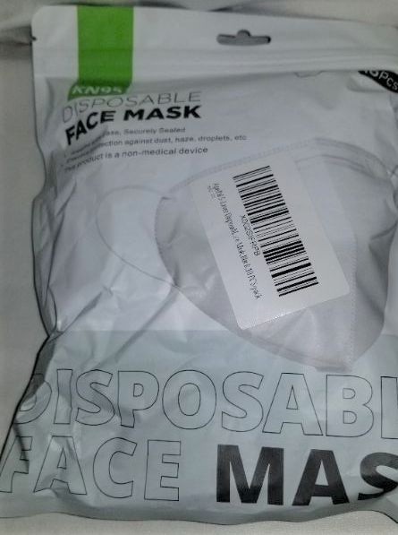 Photo 2 of ApePal KN95 Disposable 5Layer Masks with Wide Elastic Ear Loops Safety Mask Black 10 pcs  pack