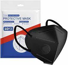 Photo 2 of apePal 5Layer Disposable KN95 Face Masks Wide Elastic Ear Loops Safety Face Mask Black 20 PCS  Pack